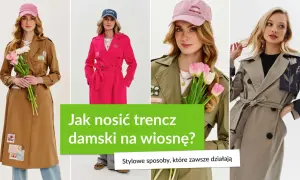 Kobiety w trenczach: beżowym, fuksjowym, khaki i szarym. Inspiracje na trencz stylizacje sportowe na wiosnę.