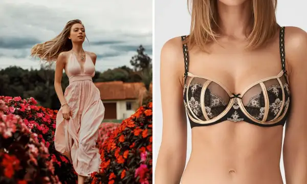 Jaki biustonosz do sukienki bez pleców? Model z siateczki i koronki, idealny do letnich kreacji.